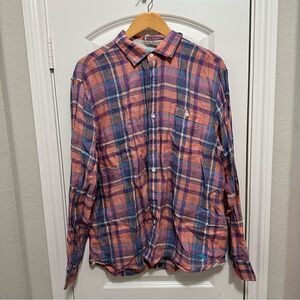 Tommy Bahama Plaid Long Sleeve Button Down Shirt Size XL